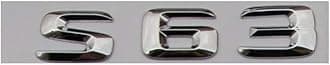 ABS 3D Chrome S 63 Letters Emblem Badge Replaces with S Class Side Supercharge Turbo Logo Car Styling Refitting Sticker S63, 000111