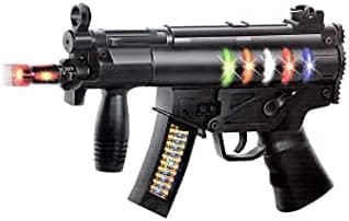 AGAS Musical Toy Gun with Flashing Lights, Pretend Play Gun Toy with Vibrating Body Guns & Darts, No Bullets Required. (AK398)