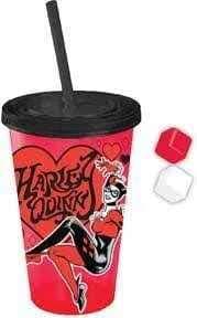 Useful Universe DC Comics Harley Quinn Plastic Cold Cup, 16-Ounces