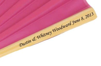 Personalized Wedding Silk Hand Fans (30 Pack)