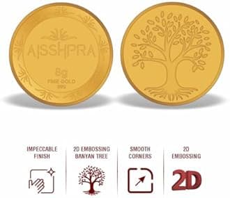 Aisshpra 24K (999) Gold Coin | Bar, Bullion | Certified Purity with Gift Box | Ideal for Diwali, Dhanteras, Akshaya Tritiya, Wedding Gifting & Investment