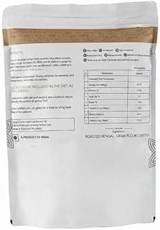 Sattu Powder | Gluten Free Roasted Black Chana Flour | 100% Natural & Gluten Free Chana Sattu l Atta with High Fiber | Sattu Drink Powder 1Kg- (Pack of 1)