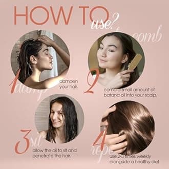 Au Natural Organics Organic Batana Oil for Hair Growth (Mid August 2025 Extraction) – 1 Litre, 100% Pure Cold Pressed Hair Growth Oil from Honduras, Reduce Hairfall, Nourishes Scalp, Repair Split Ends