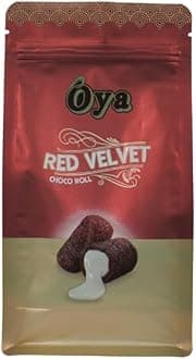 Oya Chocolate Premium Red Velvet Yummy Choco Roll 200 Gram| Diwali Gift Box | Cheese Red Velvet imported from UAE. Delicious mouth melting Chocolate. Yummy mouth melting Cheese Red Velvet Choco Roll | Classic Delicious Wafer Roll Sticks with Red Velvet and Cocoa Cream, Smooth Crunchy Snacks, Biscuits, Sweet Treats for Kids and Adults | A delicious snack for a cozy tea time or coffee break | The assorted set is perfect for parties, family gatherings, or as a sweet gift for someone special | A sweet gift for chocolate enthusiasts | Imported from UAE. Delicious Mouth Melting Chocolate