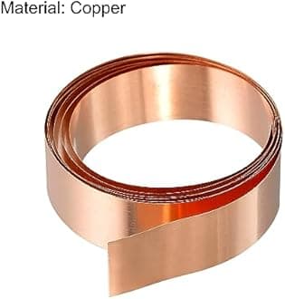 uxcell Copper Sheet Roll, Metal Foil Plate 1000mm x 15mm x 0.6mm