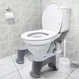 EVRON Toilet Stool 7" Bathroom Squatting Toilet Step Stool for Potty Assistance,Original Compact Flexible Distance Adjustment Poop Stool Stackable Design for Space Saving Storage&Go Travel