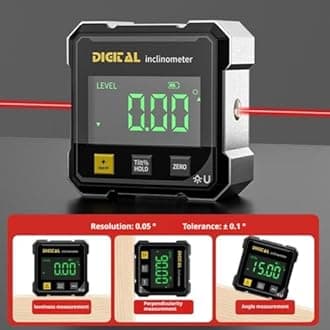 Digital Angle Finder with Electronic Laser 4-side Strong Magnetic Angle Gauge, Inclinometer with Backlight, Table Saw Miter Protractor, Angle Cube Level Tool f Woodworking Measuring Tool