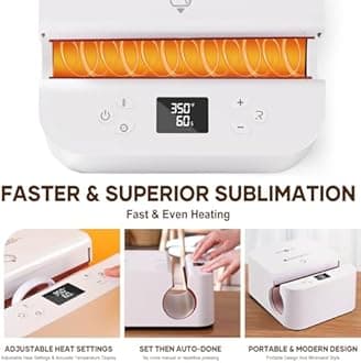 HTVRONT H17 Phone Cases Heat Press Vacuum Heat Press Machine for Phone Cases (Compatible with Android)+ HTVRONT Auto Tumbler Heat Press Machine