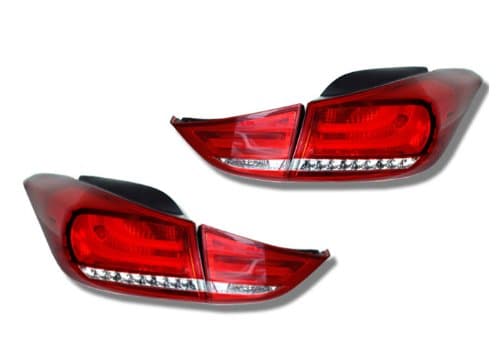 Autolamp LED Tail Light Lamp Assembly F type 4-pc Set For 2011 2012 2013 Hyundai Elantra Avante MD