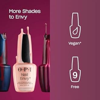 OPI Nail Envy Nail Strengthener, Clear & Opaque Crème Nail Polish Treatment with Vegan Formula to Strengthen Weak & Thin Nails (15ml)
