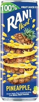 Rani Float Fruit Juice Drink, Pineapple,Imported from Dubai, Made with Real Fruit Pieces, Low Sugar 8 oz, Pack of 24