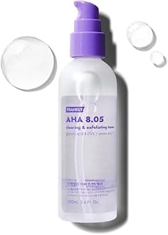AHA 8.05% Toner | Pore-Refining Exfoliator with Glycolic Acid, 17 Amino Acids, Hyaluronic Acid | Smooths Texture, Hydrates, Targets Flakiness | Korean Skin Care 3.38 fl oz
