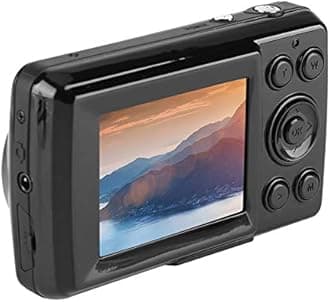 AYNEFY Digital Camera, 5MP Vlogging Camera 720P HD 16X Digital Zoom Video Camera with 2.4 Inch LCD Compact Mini Photo Camera with 32gb SD Cardfor Kids Adults Teen Students Beginners, Black