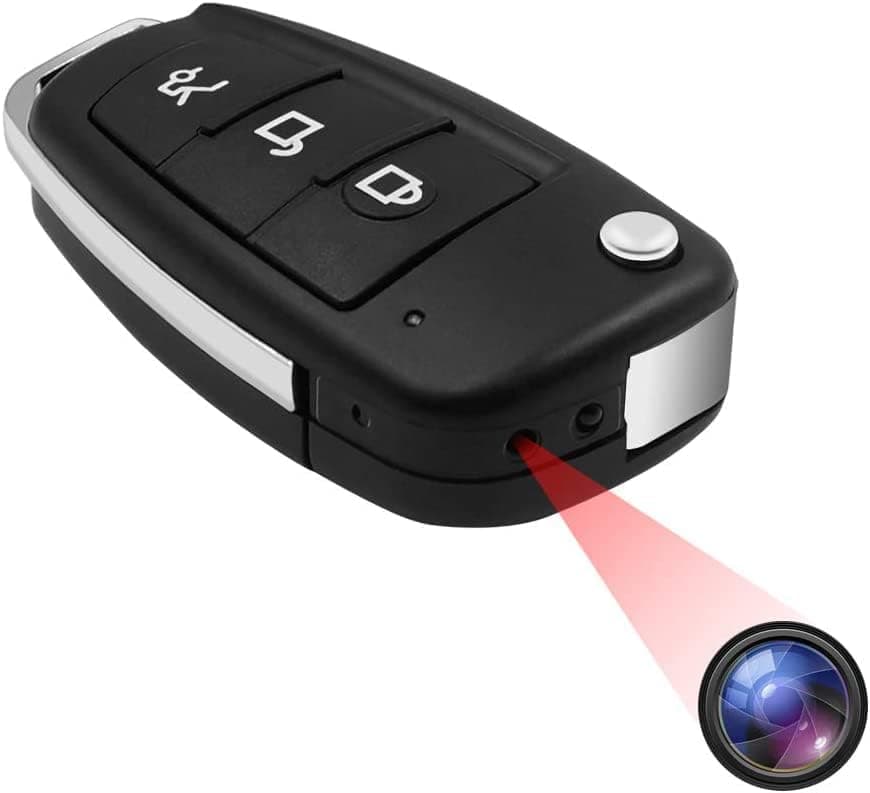 Security Keychain Audio Video Camera Portable, 1080P HD Security DVR Camera, Long Battery Indoor and Outdoor