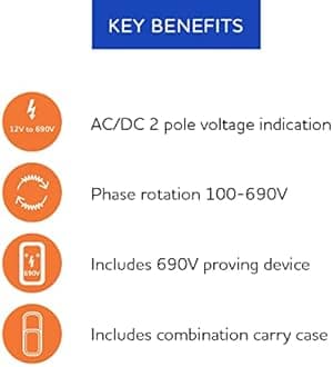 Martindale VT25PD-S Voltage Tester and Proving Unit Kit, GS38 Compliant, 12–6...
