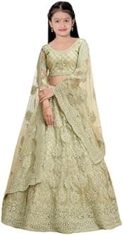Traditional Ethnic Wear for Girls Designer Embroidered Kids Lehenga Choli