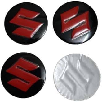 4pcs Hub Cap Sticker for Suzuki Jimny Grand Vitara Alto 56mm Wheel Emblem Sticker Waterproof Automotive Hub Decorative Decal Cover 3D High Gloss Vinyl Hubcap Stickers