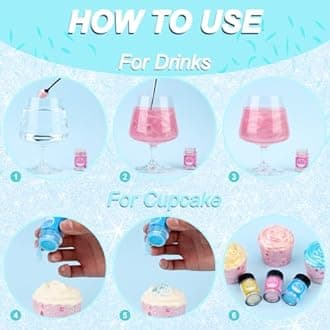 Edible Glitter - Luster Dust Edible for Cocktail Food Grade Drink Glitter for Cake Decorations, Easter Eggs, Baking, Macarons, Strawberries - 5g/Bottle (Pink)