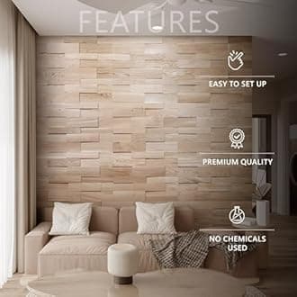 Oak Wall Cladding, 3D Wall Panels, Wooden Wall Design, Model OZO Mini (1m2)