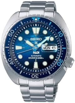 Men's Blue Dial Silver Stainless Steel Band Prospex Sea Automatic Analog Watch