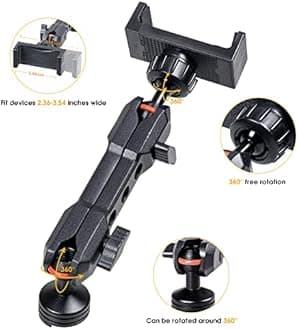 BESTAOO Dash Phone Holder, 360° Adjustable Aluminum Console Mount Phone Stand for Ford Bronco 2021 2022 2023 2024 2025 2/4 Door Accessories(Standard)