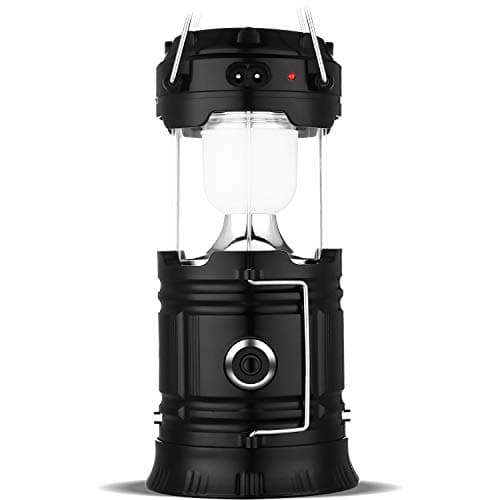 Argus Le 2 Pack LED Camping Lantern, Rechargeable Solar Lantern Flashlight, Outdoor Portable Handheld Lantern, Emergency Survival Kit for Outage, Hurricane, Hiking, Backpacking