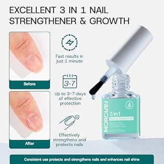 Morovan Gel Nail Polish Remover Kit: Gel Polish Remover with Liquid Latex Tape Nail Strengthener Nail Tools Quick Remove Gel Nail Polish in 3-5 Minutes No Need to Warp & Soak