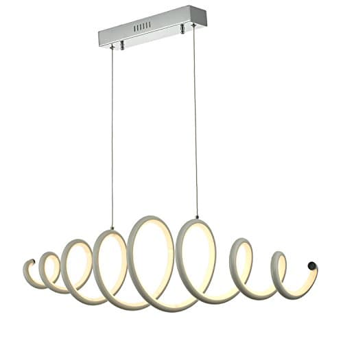 LED Pendant Light Modern Design, Ceiling Light Fixture Flush Mount, Pendant Light Chandeliers Lighting, Color=Warm White; 3000K 56W Chrome, Fixture with Adjustable Hanging Height