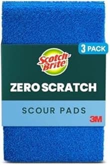 Scotch-Brite Non-Scratch Scour Pads, Scouring Pad for Kitchen and Dish Cleaning, Best for Pots and Pans Set Non Stick, Scrub Pads for Dishes, Blue Scrub Pads, 3 Pads (Pack of 10)