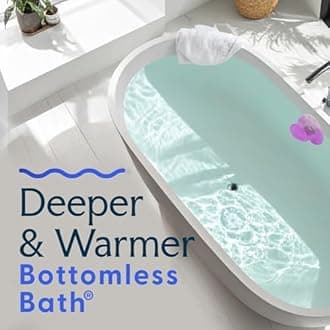 SlipX Solutions Bottomless Bath | Overflow Drain Cover for Tub | Best Gifts for Mom, Spa & Bath Accessories | Drain Block, Water Stopper Plug | Bath Essentials for Women | 4" Diameter, Coral