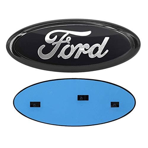 2004-2014 F150 Front Grille Tailgate Emblem, Oval 9"X3.5", Black Decal Badge Nameplate Also Fits for Ford 04-14 F250 F350, 11-14 Edge, 11-16 Explorer, 06-11 Ranger