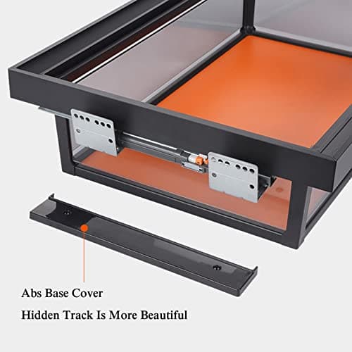 Wardrobe Pull Basket Drawer Type Clothes Storage Box, Damping Buffer Automatic Return Cabinet Storage Basket, Wardrobe Slide Rail System (Size : 66-71cm)