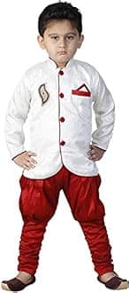 AvistarBoys Cotton Blended Sherwani and Breeches Set