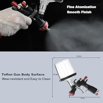 AEROPRO Tools R500 LVLP Air Spray Gun with 22 Ounce Disposable Paint Cups, A610 Paint Guns Automotive, Car Paint Gun Sprayer, Paint Gun for House Painting, Car, Furniture, Varnish and Top Coat