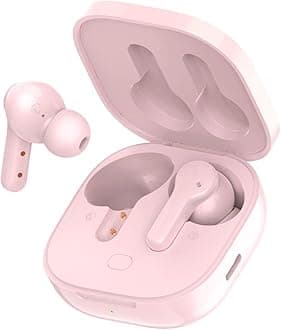 QCY T13 Wireless Earphones, Bluetooth 5.1, 40 Hours Playback, Microphone Included, Automatic Pairing, Type-C Rapid Charging, Left and Right Separated Type, Single Ear/Binaural Mode, Multi-functional