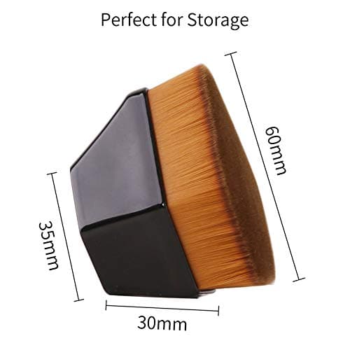 - Foundation Brush, Daubigny Iron Type Makeup Brush for Face Blush Liquid Powder Foundation Brush for Blending Liquid, Cream or Flawless Powder Cosmetics with Protective Case (Black)