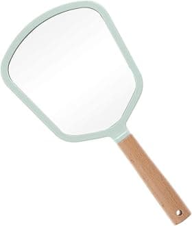 Makeup Mirror with Magnification, for Desk Make Up, Magnifying Hand Held Mirror (Sky Blue)