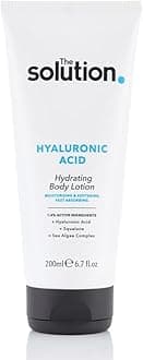 The Solution Hyaluronic Acid Hydrating Body Lotion (200ml). Hyaluronic Acid Moisturiser with Sea Algae Complex, Night Moisturiser, Day Cream for Body, Vegan & Cruelty Free Womens Moisturiser