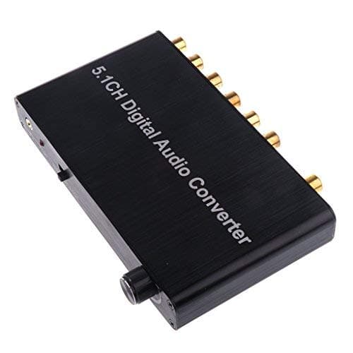 5.1CH Digital Audio Decoder Converter with Optical Toslink SPDIF/ Coaxial Support Volume Control AC3 DTS Dolby Audio Gear for Home Theater PS4 PS3 XBOX360