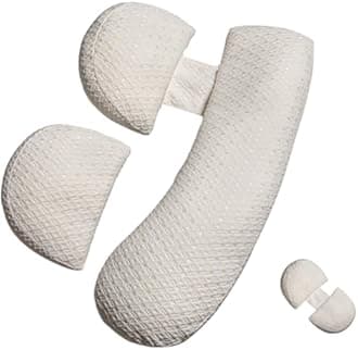 Oskeray Pregnancy Pillow for Pregnant Women, Soft Maternity Pillow with Detachable & Adjustable, Pillow with Pillow Cover - Support for Back, HIPS, Legs