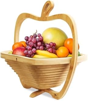 Anna and Sarah Large Size Dried Fruit Gift Basket? Healthy Gourmet Fruit Box - Holiday Food Tray - Medjool Dates-Apricot-Prunes-Mango-Pineapple- Kiwi-Pear and Raisin-Birthday, Mom, Dad,in Bamboo Fruit