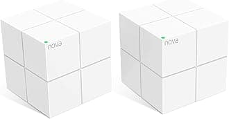 Nova MW6 Mesh WiFi System - Whole Home WiFi Mesh - 4000 sq.ft Coverage - Dual-Band AC1200 - Gigabit Ports - Easy Setup - Replaces Router & Extender - Works with Alexa - 2-Pack