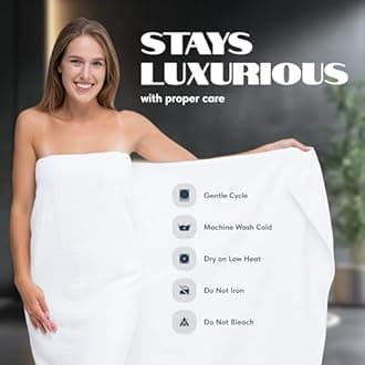 Luxury Bath Sheet Towels Extra Large | Highly Absorbent Hotel spa Collection | 35x70 Inch | 2 Pack (White)
