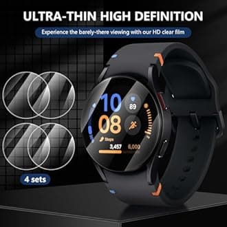 Suoman 4-Pack for Samsung Galaxy Watch FE 40mm Tempered Glass Screen Protector, [Full Coverage Protection] 9H Hardness Screen Protector for Galaxy Watch FE 40mm