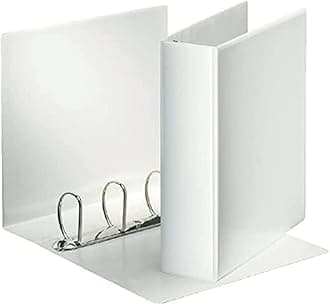 Esselte Leitz Customisable A4 4-Ring Binder with Storage Pockets and Plastic Cover 7,5 cm