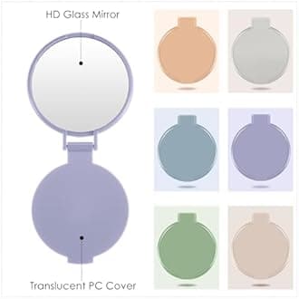 Jetec 80 Pieces Compact Mirrors Bulk Gifts Mini Vintage Pocket Mirrors for Purse Small Portable Folding Round Makeup Stuffs for Travel Daily Use Party Favors Women (Morandi Colors)