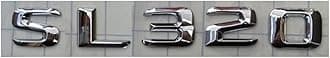 BREAUX Chrome 3D ABS Plastic Car Trunk Rear Letters Badge Emblem Decal Sticker Compatible With Mercedes Benz SL Class SL320 badges