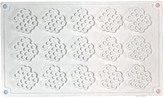 15 Cavity Honeycomb Molds for Chocolate, Fondant, Cake & Cupcake - Bee Silicone Baking Molds
