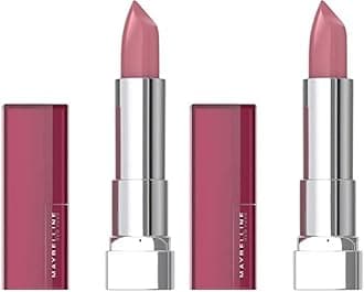 MAYBELLINEColor Sensational Lipstick, Lip Makeup, Cream Finish, Hydrating Lipstick, Romantic Rose, Pink 0.15 oz (Pack of 2)