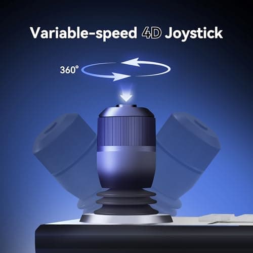 Tenveo PTZ Camera Joystick Controller, 5'' LCD Screen Real-time Preview 4D Joystick Conference Control Keyboard